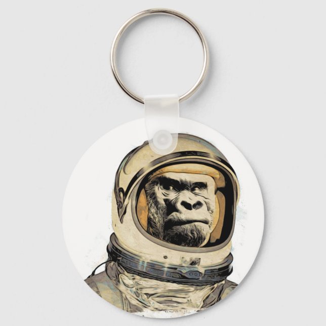Space ape Gorila espacial Raum-Affe Singe de l'e Key Ring (Front)