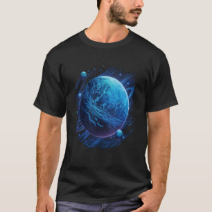 Space Astronaut Alien American Flag Astronomy 4th  T-Shirt