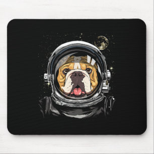 Space Astronaut American Bulldog Galaxy Astronomy  Mouse Pad