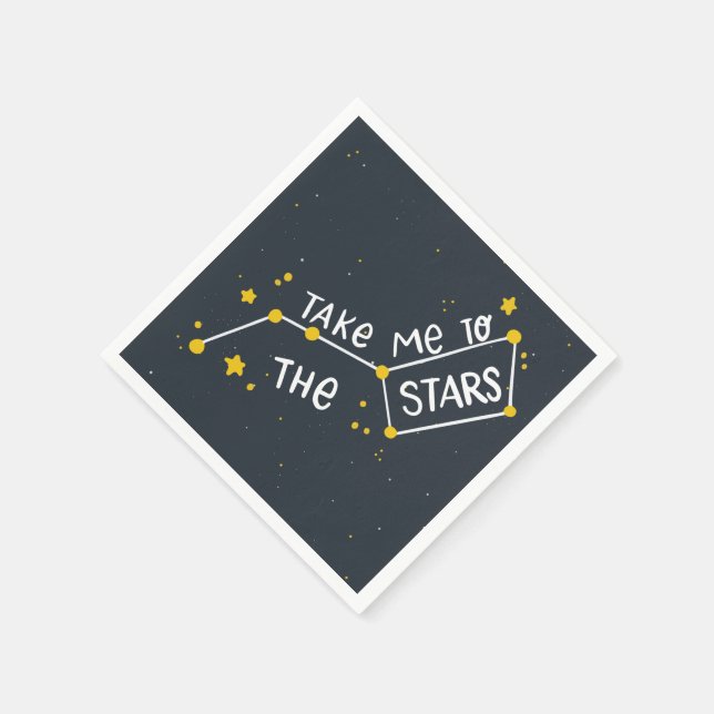 Space Astronaut Birthday Napkins (Corner)