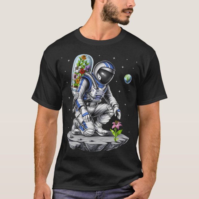 Space Astronaut Botanist T-Shirt (Front)