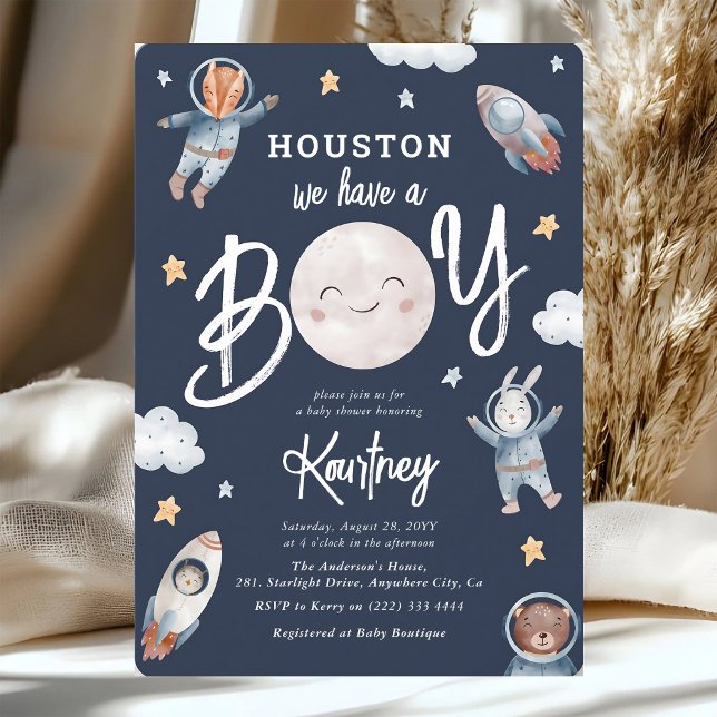 Space Astronaut Boy Baby Shower Invite (Creator Uploaded)