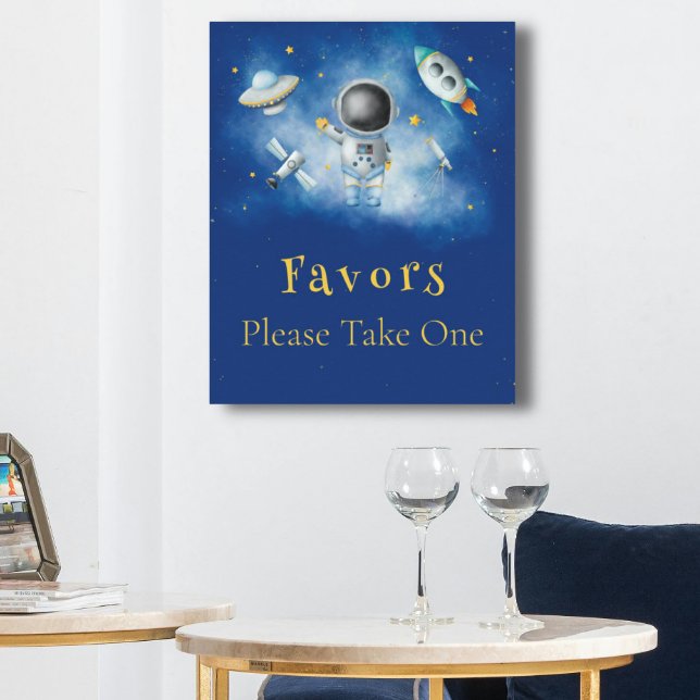 Space Astronaut Boy rockets stars Favors Poster (Creator Uploaded)
