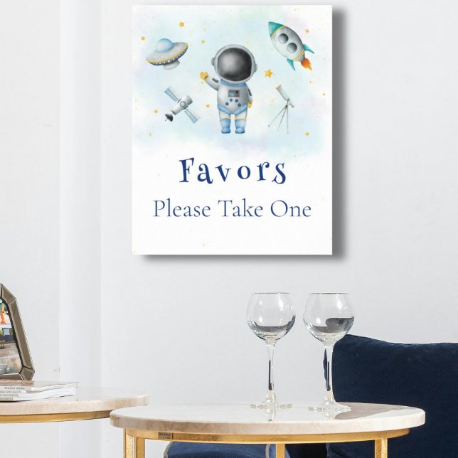 Space Astronaut Boy rockets stars Favors Poster (Creator Uploaded)