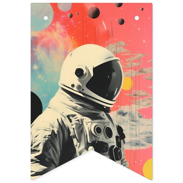 Space Astronaut Bunting Flags (First Flag)