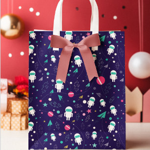 Space Astronaut Cartoon Pattern Large Gift Bag