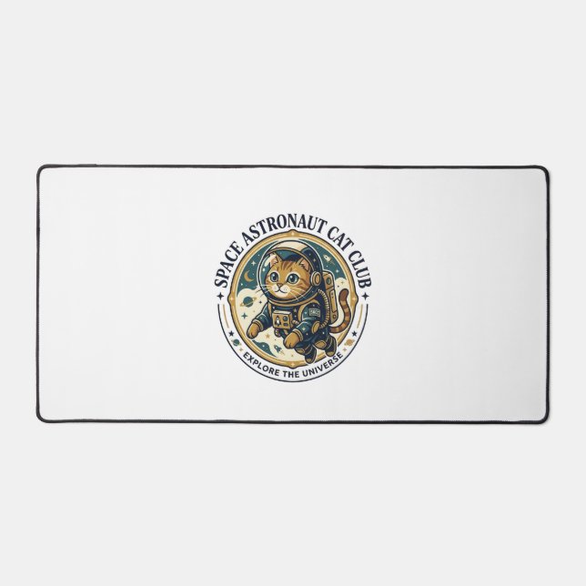 Space Astronaut Cat Cat Dad Gift Idea - Space Astr Desk Mat (Front)