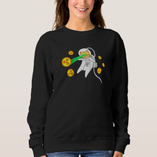 Space Astronaut Cat Ripple Xrp Laser Eyes Cryptocu Sweatshirt