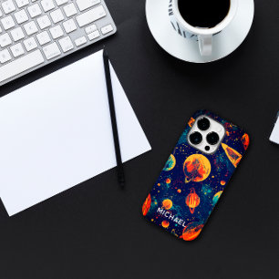 Space Astronaut Custom Name Case-Mate iPhone 14 Pro Case