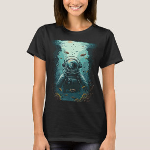 Space Astronaut Diving Deep Sea Scuba Diver T-Shirt