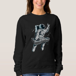 Space Astronaut DJ Disc Jockey Dancing Graphic Coo Sweatshirt