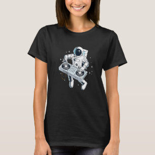 Space Astronaut DJ Disc Jockey Dancing Graphic Coo T-Shirt