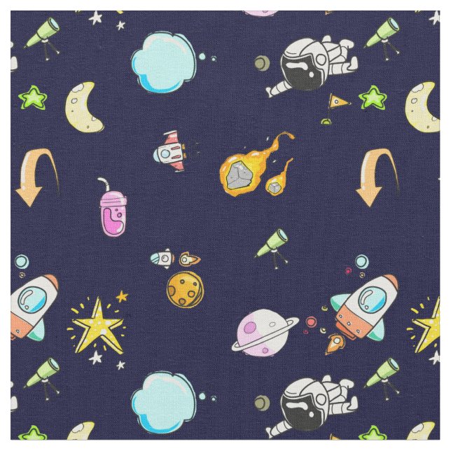 Space Astronaut Fabric (Close Up)