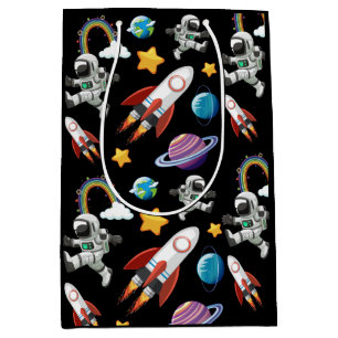 Space Astronaut First Birthday Party Invitation Medium Gift Bag