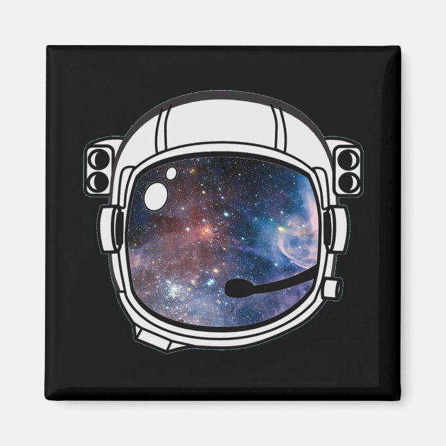 Space Astronaut Helmet Magnet (Front)