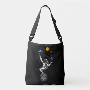 Space Astronaut Juggling Planets Cosmic Astronomy Crossbody Bag