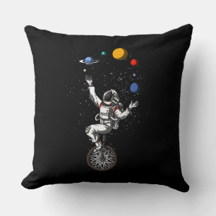 Space Astronaut Juggling Planets Cosmic Astronomy Cushion