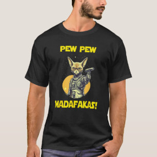 Space Astronaut Pew Madafakas Abyssinian Cat 1 T-Shirt