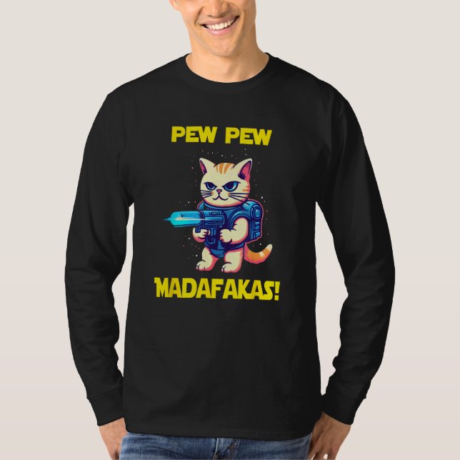 Space Astronaut Pew Madafakas Birman Cat 1 T-Shirt (Front)