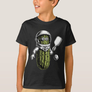 Space astronaut pickle playing pickleball pickle T-Shirt
