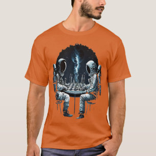 Space Astronaut Playing Chess Astronomy Spaceman 2 T-Shirt