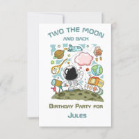 Space Astronaut Two the Moon and Back Party Theme