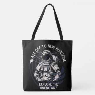 SPACE, ASTRONAUT, UFO, ROCKETSHIPS,UNIVERSE TOTE BAG