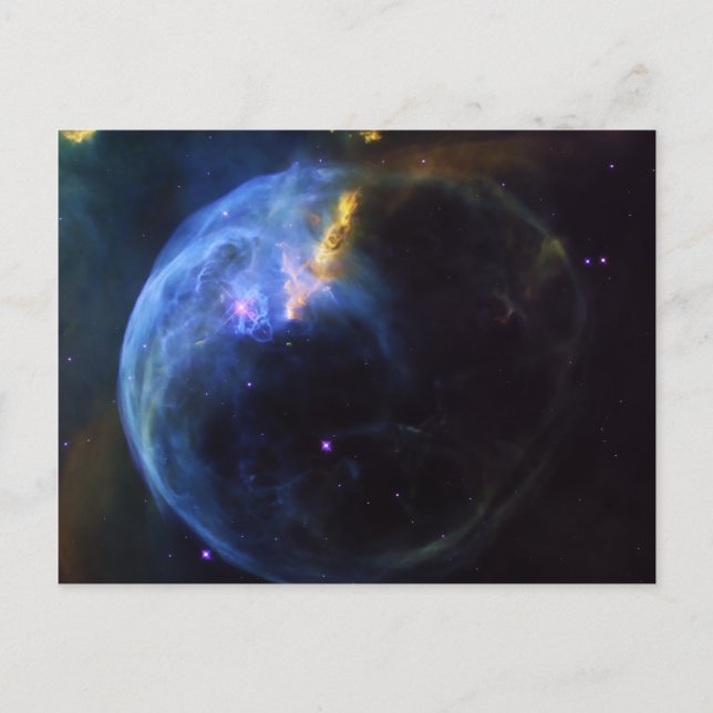 Space, astronomy, Bubble Nebula, galaxy, NASA Postcard (Front)