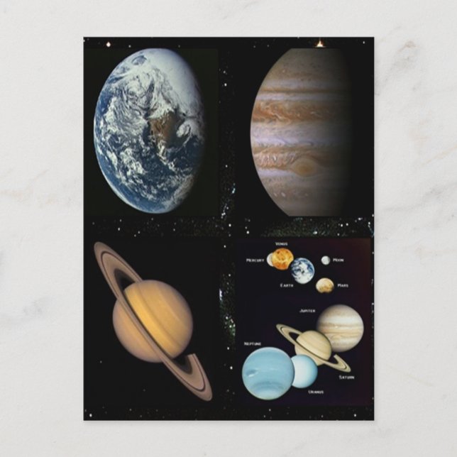 Space astronomy collage print postcard (Front)