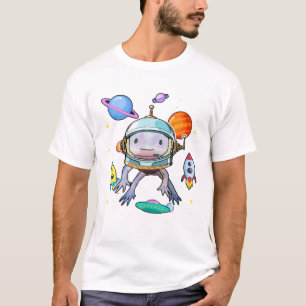 Space Axolotl Cute Mexican Walking Fish Amphibian T-Shirt