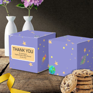 Space Baby Shower, Cosmic Cutie, Gender Neutral Favour Box