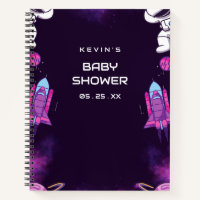 Space Baby Shower Gift List Notebook
