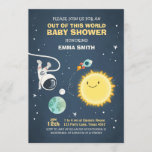 Space Baby Shower Invitation Out of this world<br><div class="desc">♥ A perfect way to invite your guests to your little one's birthday! Outer Space theme.</div>