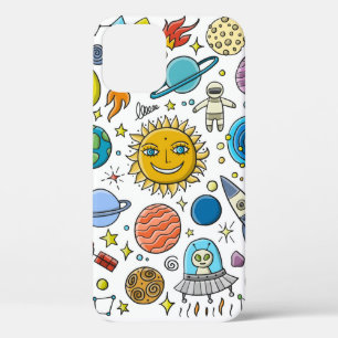 Space Background. Planets of the solar system. Roc iPhone 12 Case