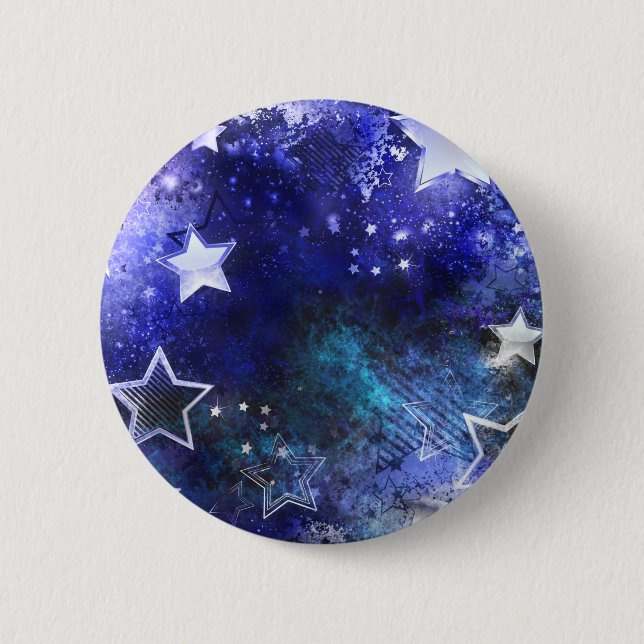 Space Background with Stars 6 Cm Round Badge (Front)