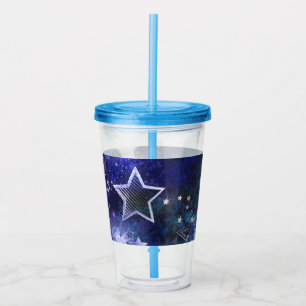 Space Background with Stars Acrylic Tumbler