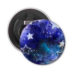 Space Background with Stars Bottle Opener
