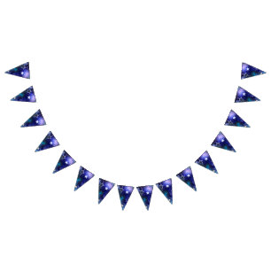 Space Background with Stars Bunting