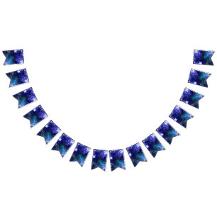 Space Background with Stars Bunting