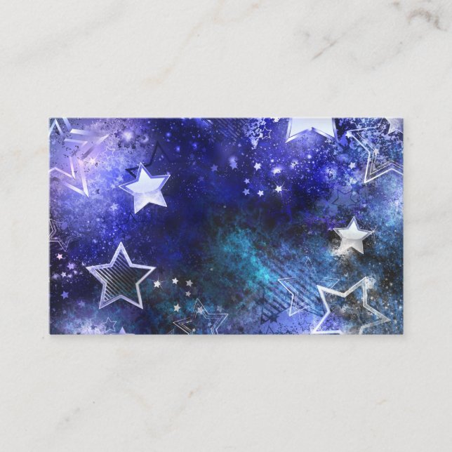 Space Background with Stars Business Card (Front)
