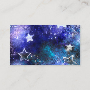 Space Background with Stars Calling Card