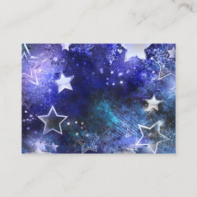 Space Background with Stars Calling Card (Front)