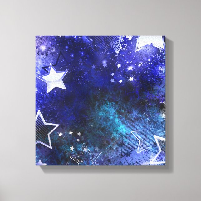 Space Background with Stars Canvas Print (Front)