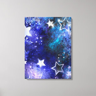Space Background with Stars Canvas Print