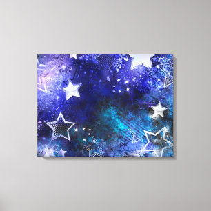 Space Background with Stars Canvas Print