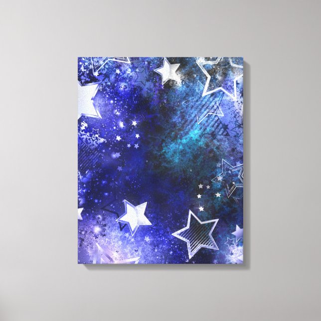 Space Background with Stars Canvas Print (Front)
