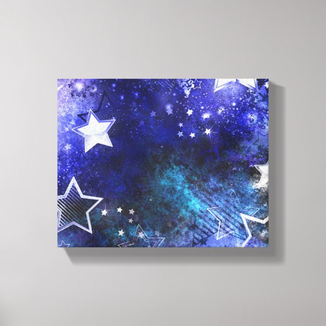 Space Background with Stars Canvas Print (Front)