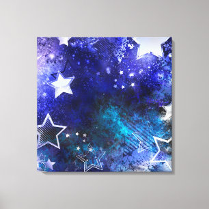Space Background with Stars Canvas Print