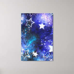 Space Background with Stars Canvas Print