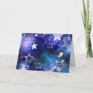 Space Background with Stars Card